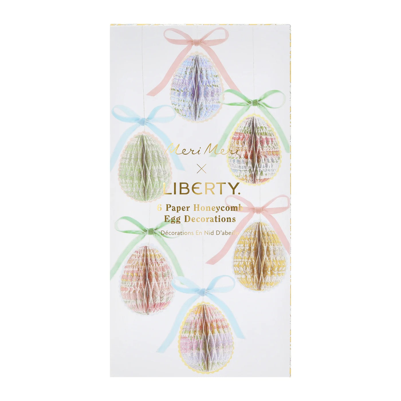Decorazioni di uova a nido d'ape Meri Meri per Liberty (x6)