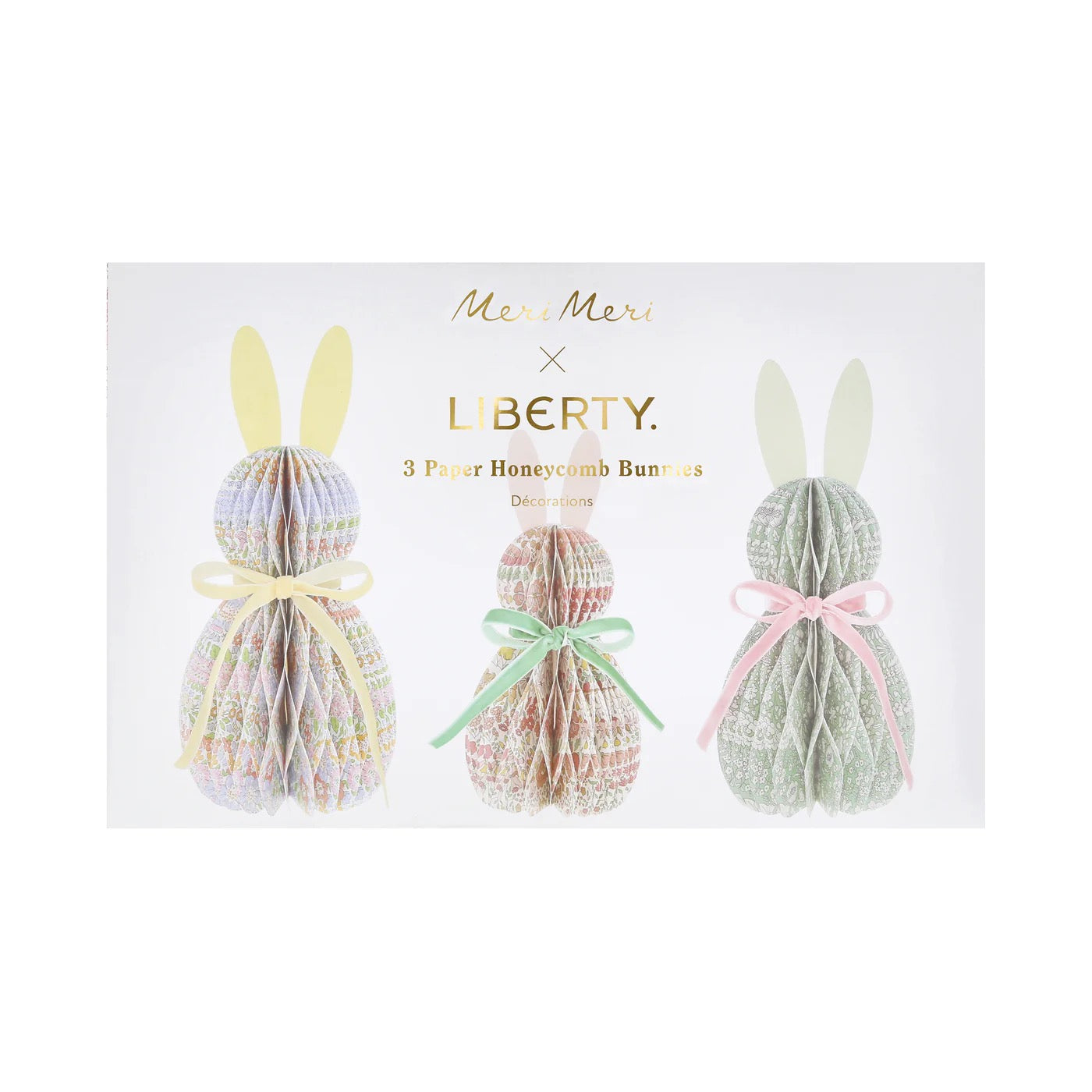 Coniglietti a nido d'ape meri meri per Liberty (x3)